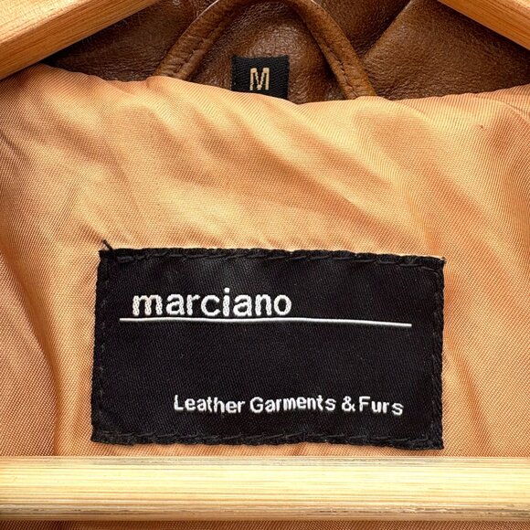 Vintage Marciano buffalo leather single-breasted trench coat - Picture 11 of 12